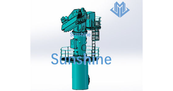 Foldable knuckle boom marine crane knuckle এবং telescopic boom marine crane