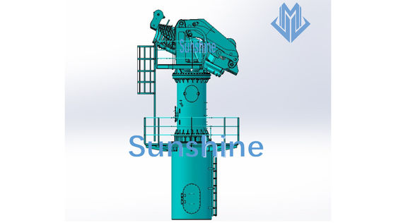 Foldable knuckle boom marine crane knuckle এবং telescopic boom marine crane