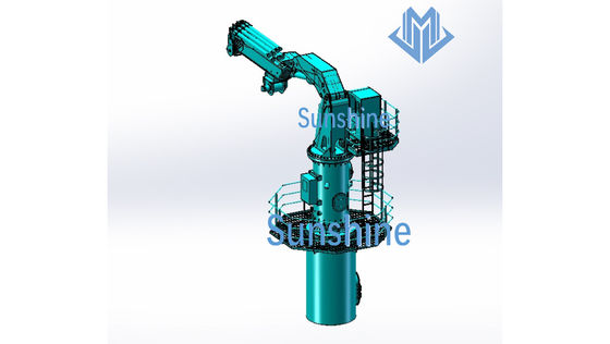 Foldable knuckle boom marine crane knuckle এবং telescopic boom marine crane