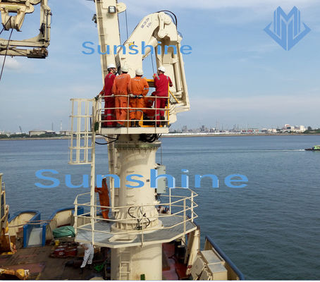 Foldable knuckle boom marine crane knuckle এবং telescopic boom marine crane