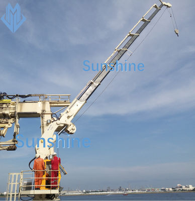 Foldable knuckle boom marine crane knuckle এবং telescopic boom marine crane