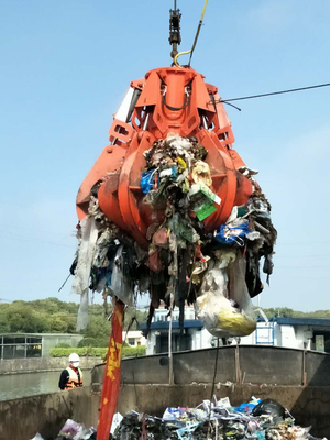 আবর্জনা হ্যান্ডলিং জন্য হাইড্রোলিক কমলা খোসা দখল বালতি